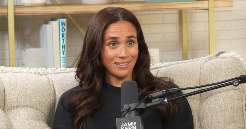 Meghan Markle em participação no podcast 'Confessions of a Female Founder' — Foto: Reprodução