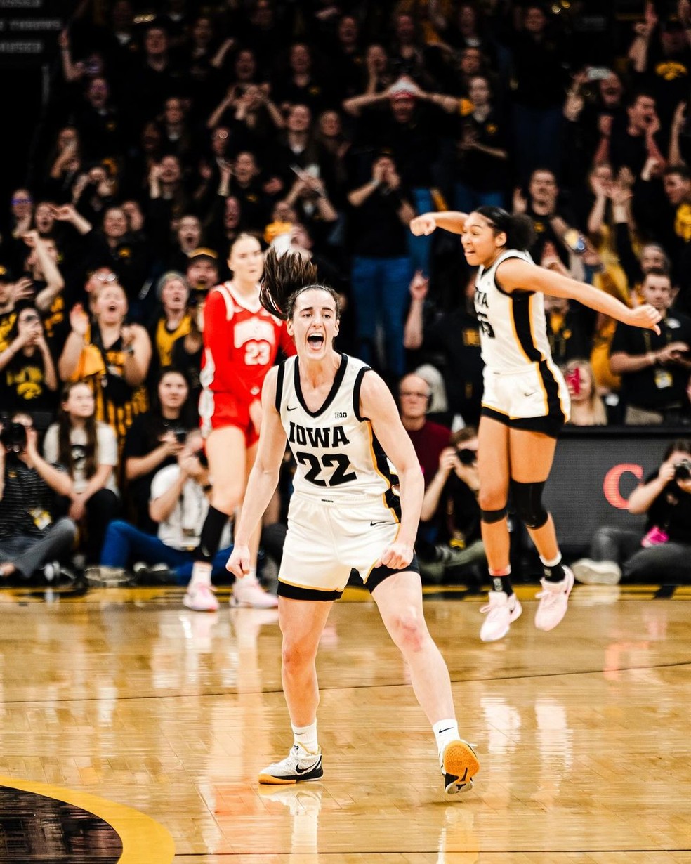 Caitlin Clark é sensação no basquete universitário dos EUA — Foto: reprodução/instagram