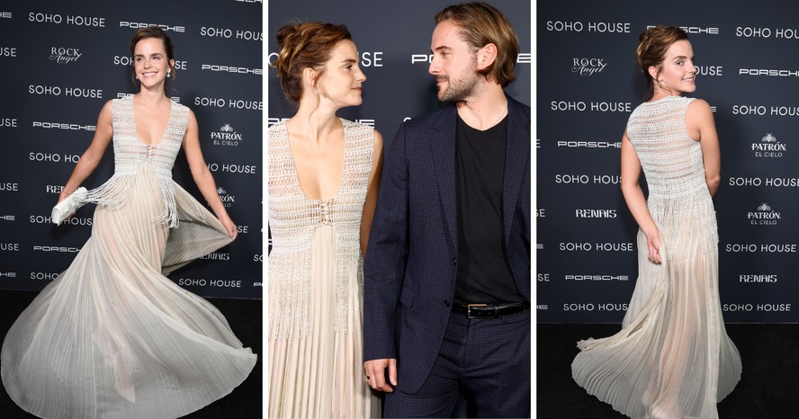 Emma Watson levou o irmão Alex na premiação anual Soho House Awards, em Nova York (2023)