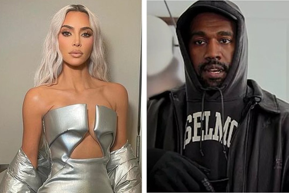 Kim Kardashian e Kanye West — Foto: Instagram ; reprodução