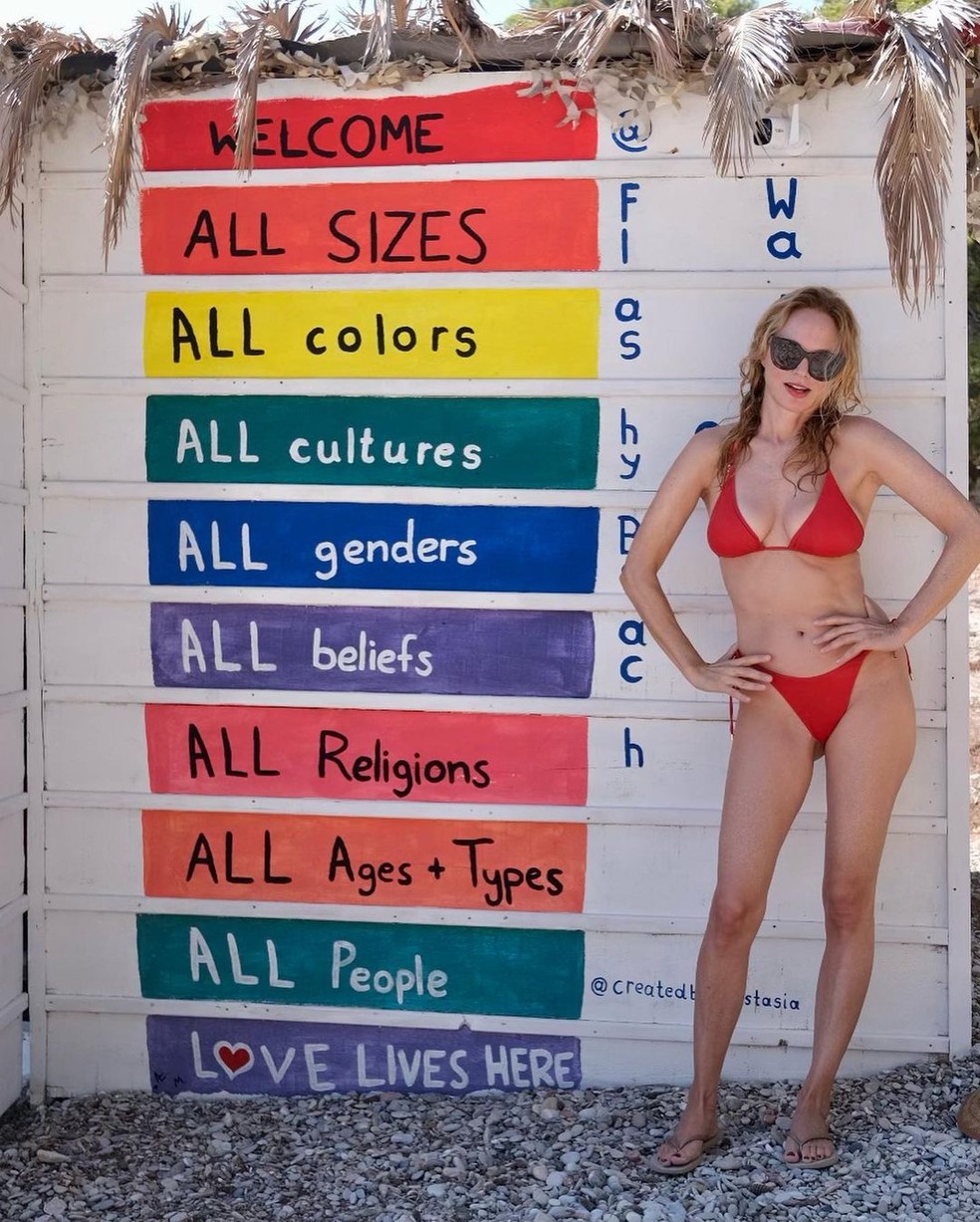 A atriz Heather Graham de férias — Foto: Reprodução/Instagram