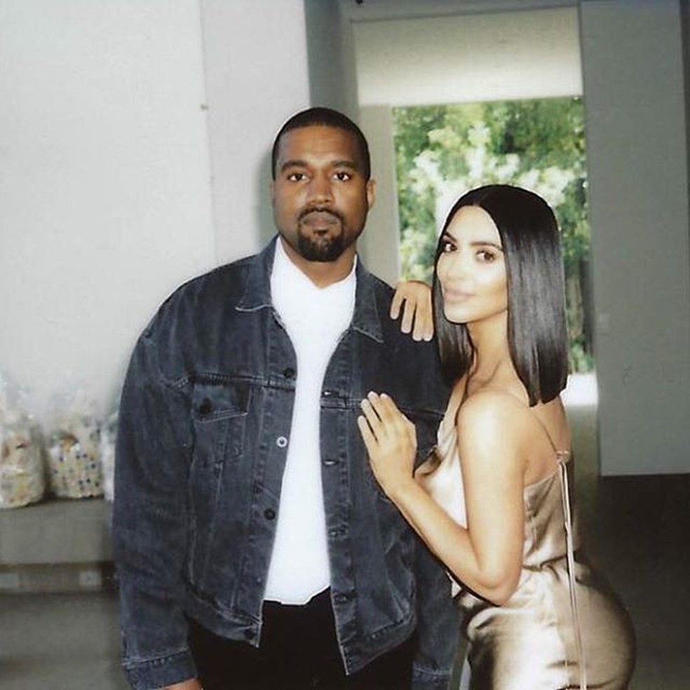 Kanye West e Kim Kardashian — Foto: Reprodução/Instagram