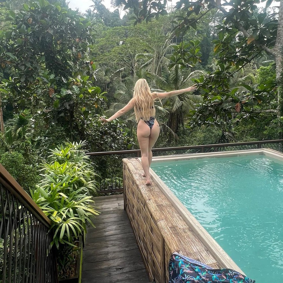 Lottie Moss durante férias em Bali — Foto: Reprodução/Instagram