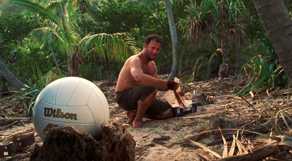 Tom Hanks em Náufrago (2000) — Foto: Reprodução