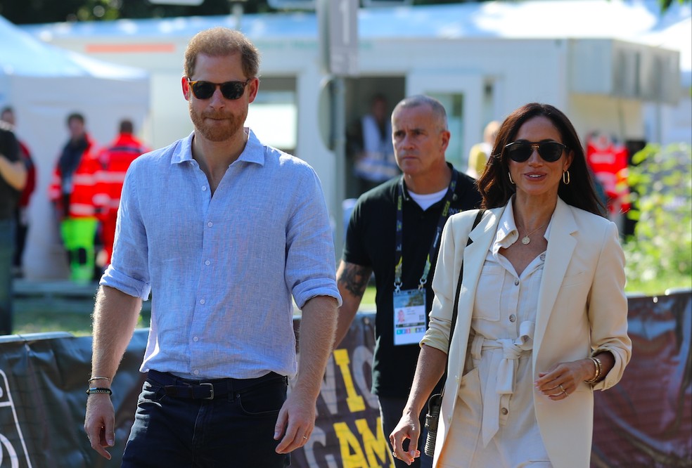 O Príncipe Harry e a atriz e Duquesa Meghan Markle — Foto: Getty Images