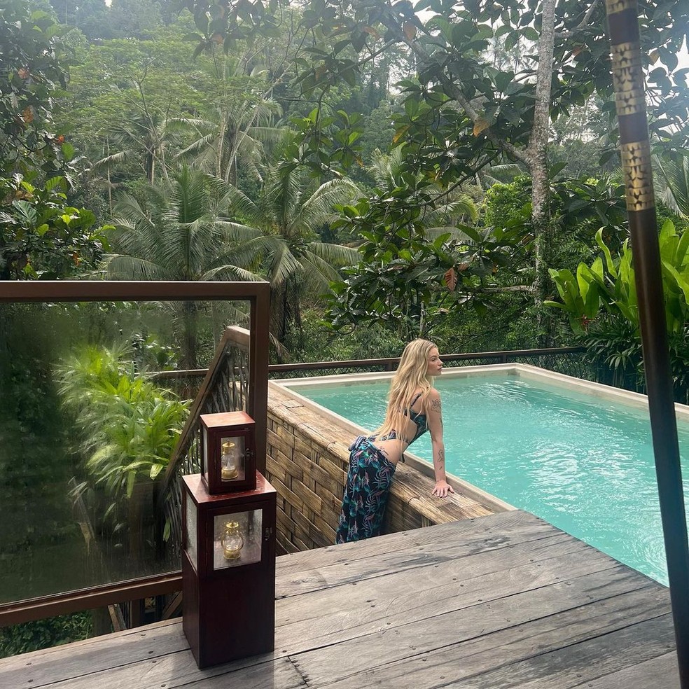 Lottie Moss durante férias em Bali — Foto: Reprodução/Instagram