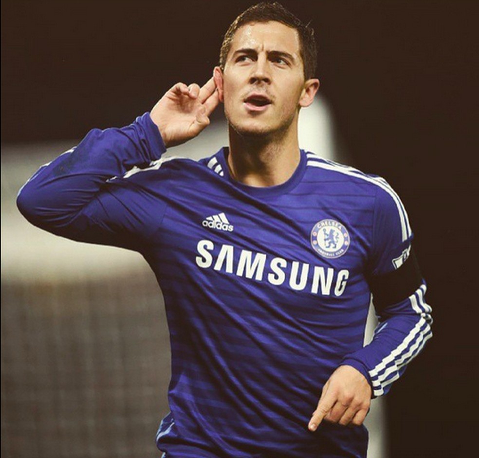 Eden Hazard quando ainda jogava pelo Chelsea — Foto: Instagram