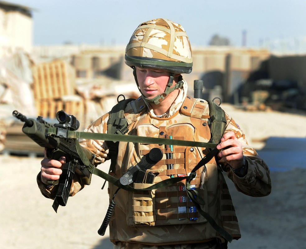 O Príncipe Harry em uma de suas passagens pelo Afeganistão — Foto: Getty Images