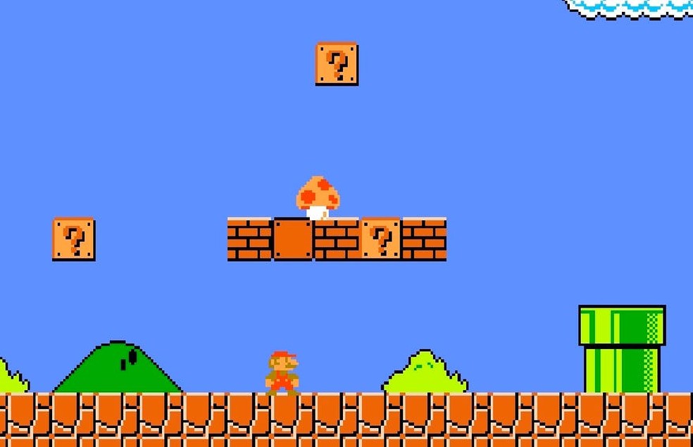 Trecho do jogo 'Super Mario Bros.' (1985) — Foto: Reprodução