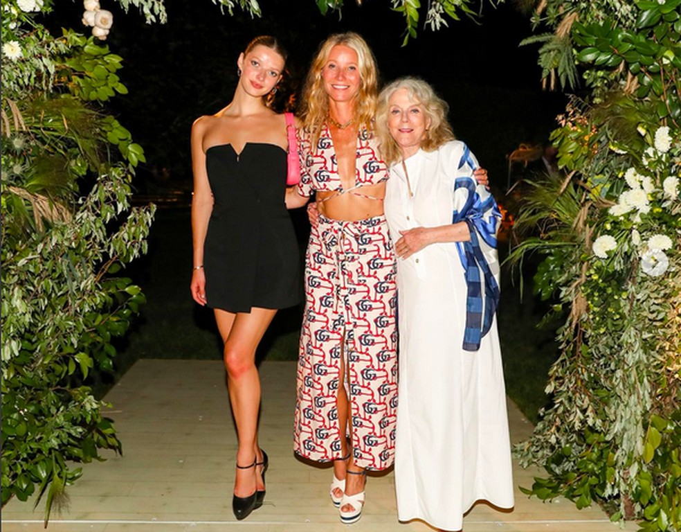 Gwyneth Paltrow com a filha e a mãe — Foto: Instagram