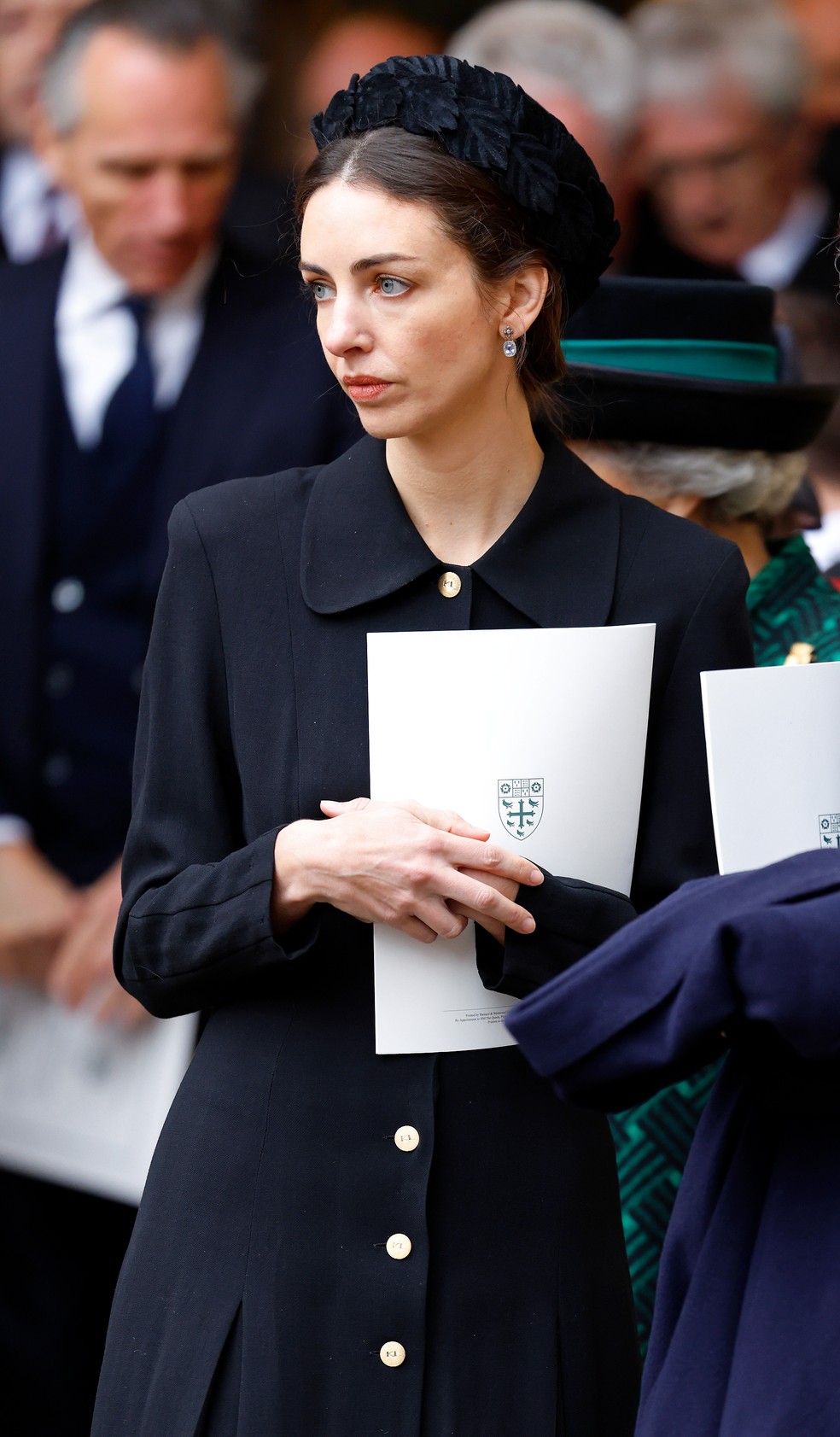 Rose Hanbury, marquesa de Cholmondeley, participa de uma missa de Ação de Graças em homenagem ao príncipe Philip na Abadia de Westminster em 29 de março de 2022 em Londres, Inglaterra — Foto: Getty Images