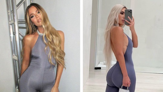 Khloé Kardashian xinga irmã Kim após usar mesmo body apertadíssimo: 'Sua vadia'