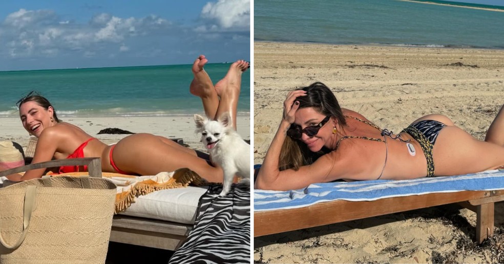 Familiares de Sofia Vergara na praia — Foto: Reprodução: Instagram
