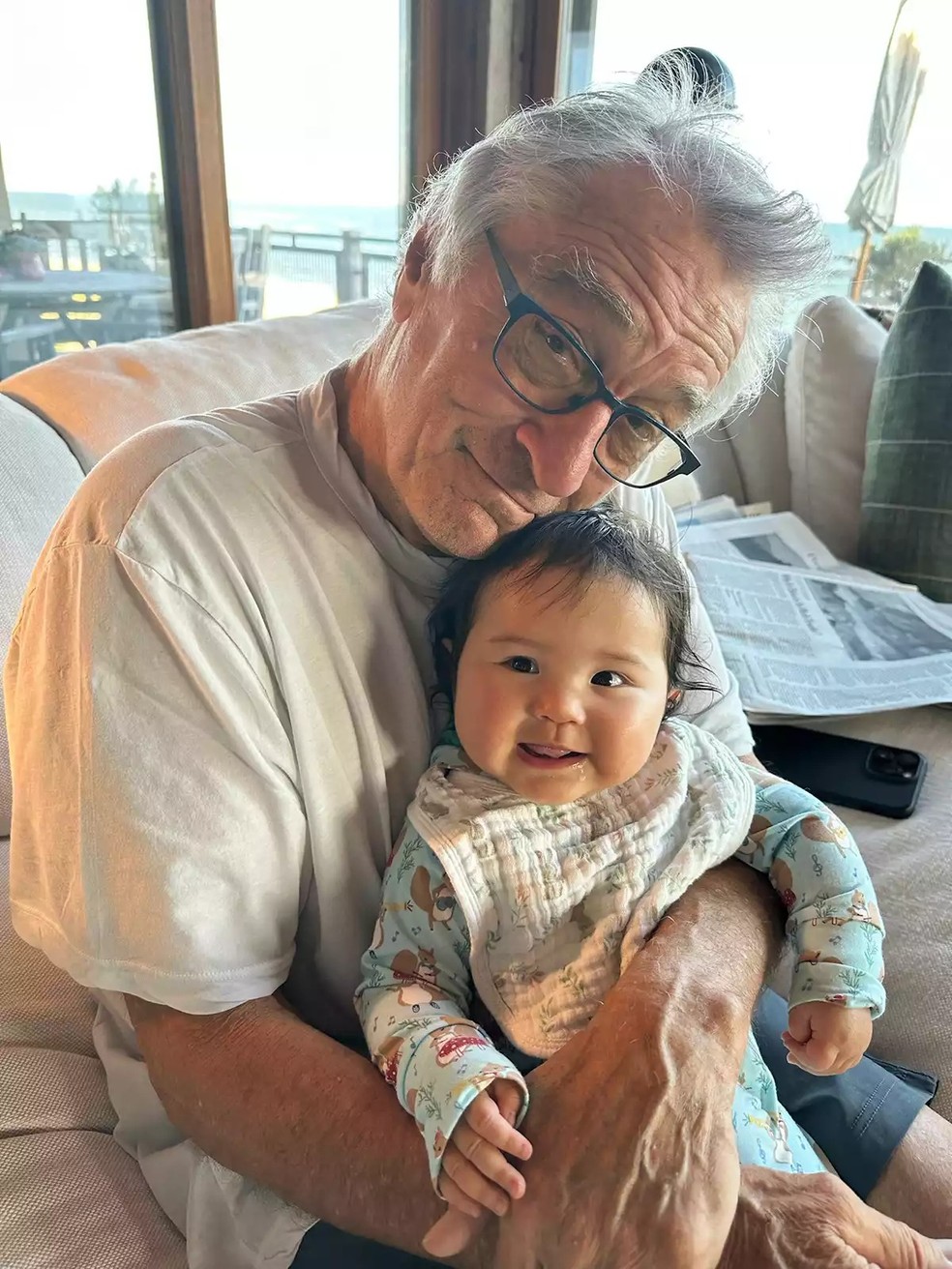 O ator Robert De Niro com a filha mais nova, Gia — Foto: Robert De Niro
