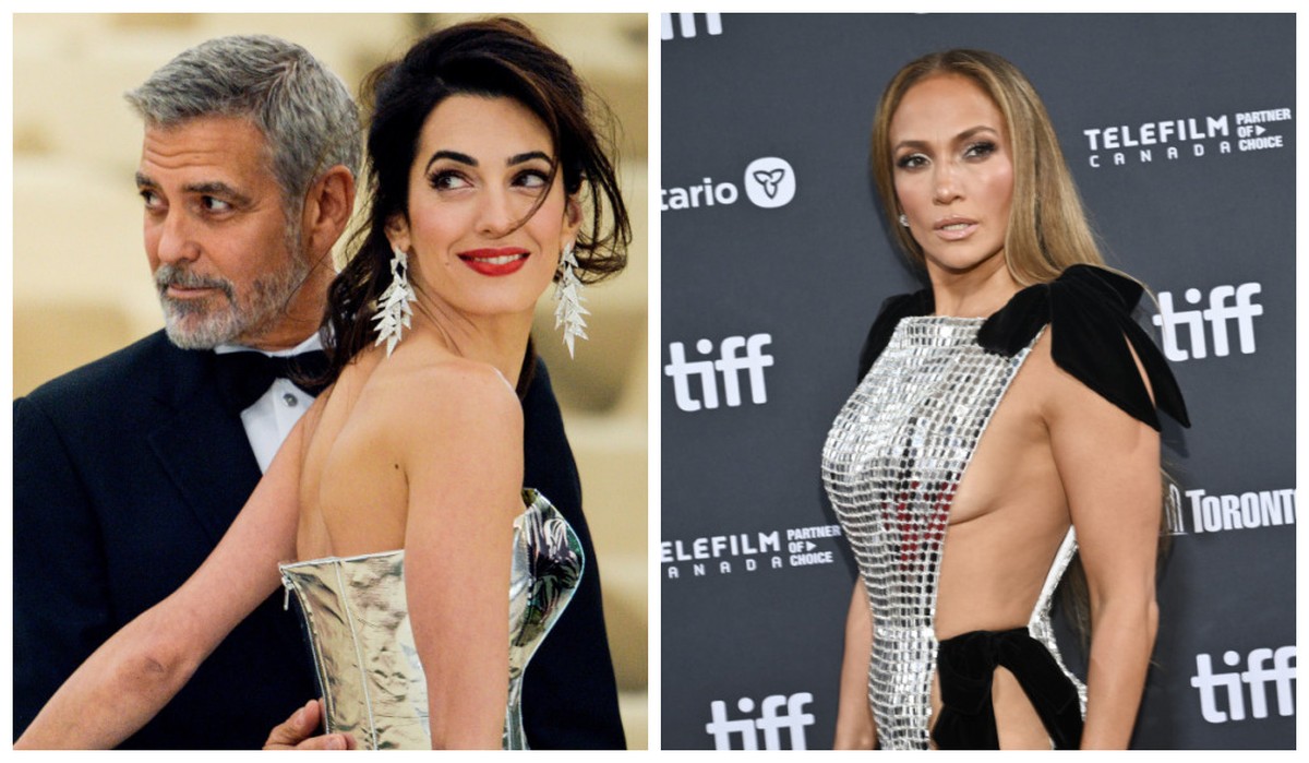 Amal Clooney 'morre de ciúmes' com amizade do marido George com Jennifer Lopez