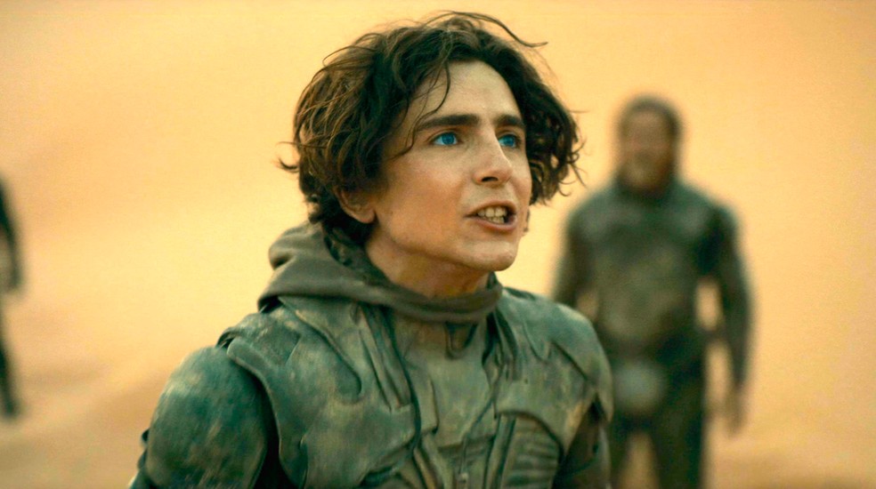 Timothée Chalamet em cena da franquia Duna — Foto: Reprodução