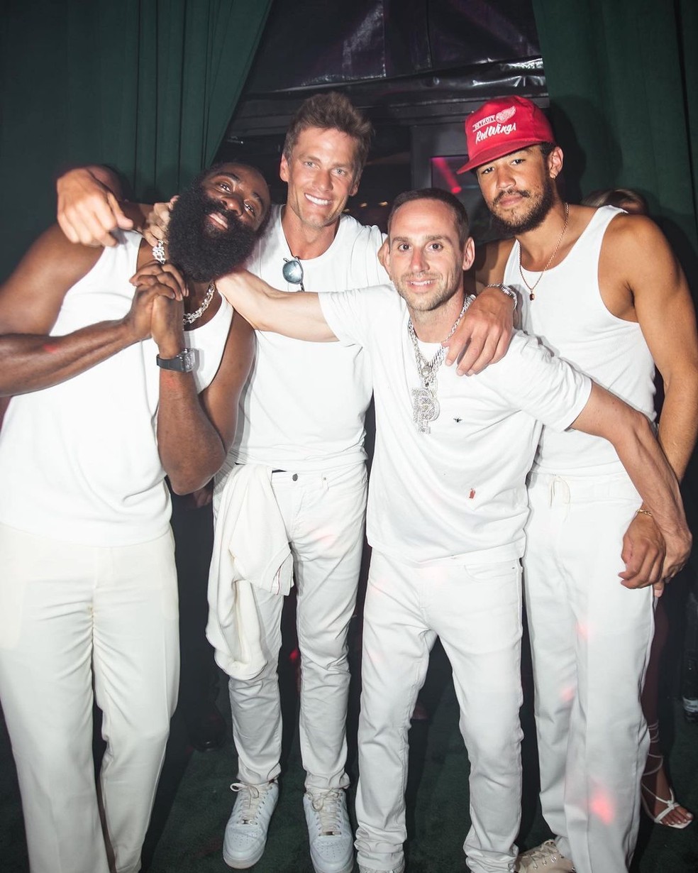 Tom Brady na festa de Michael Rubin — Foto: reprodução/Instagram