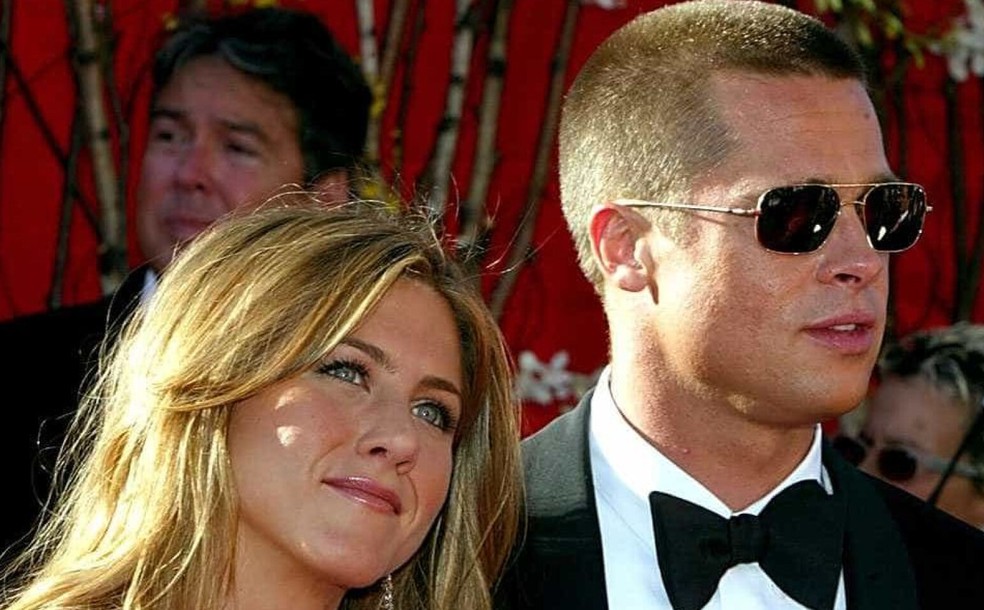Jennifer Aniston com Brad Pitt — Foto: Getty Images
