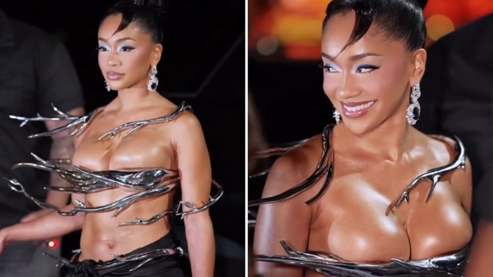Cantora Saweetie comparece ao desfile da Grace Ling durante a Semana de Moda de Nova York em 13 de setembro de 2026 — Foto: Reprodução/Instagram