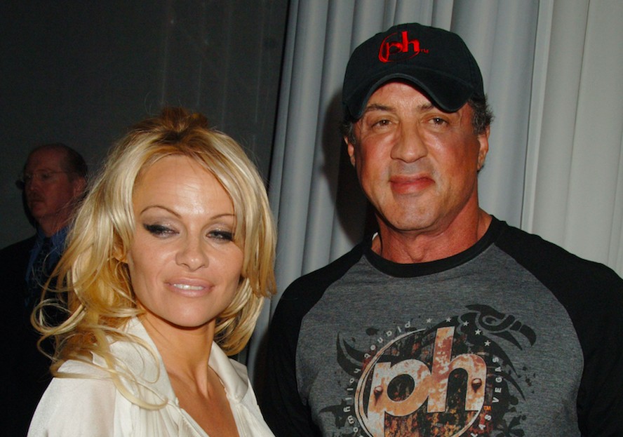 Pamela Anderson e Sylvester Stallone em foto de 2007