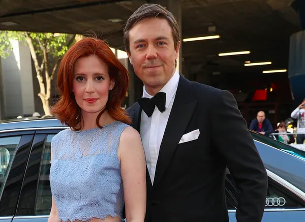  Andrew Buchan e Amy Nuttall em foto de 2017 — Foto: Getty Images