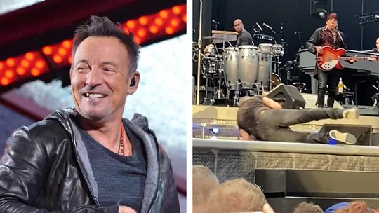 Bruce Springsteen, aos 73 anos, sofre queda feia no palco e preocupa fãs