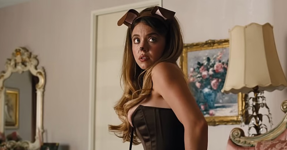 Sydney Sweeney em cena de Euphoria — Foto: Reprodução