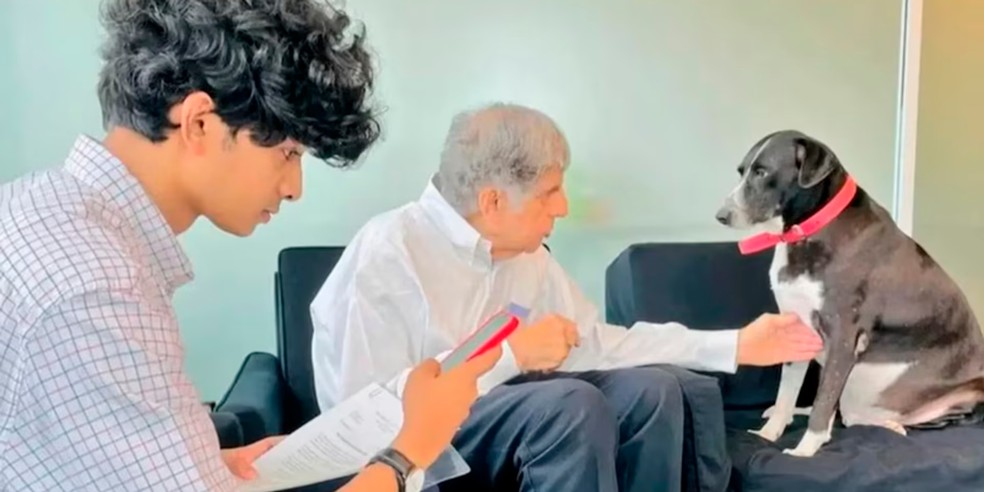 Ratan Tata deixava as portas de suas empresas livres para a entrada de cachorros de rua — Foto: reprodução