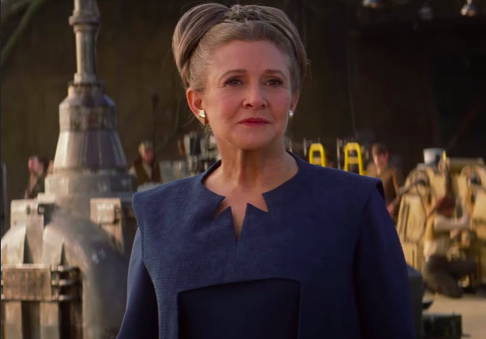Carrie Fisher (1956-2016) em cena de Star Wars: Os Últimos Jedi (2017) — Foto: Reprodução