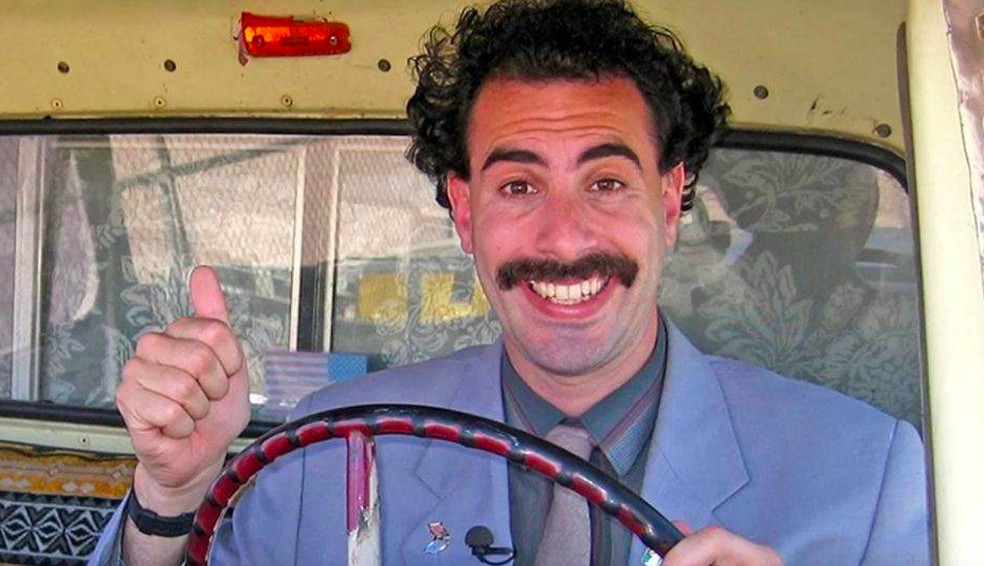 O ator Sacha Baron Cohen como o personagem Borat — Foto: Reprodução