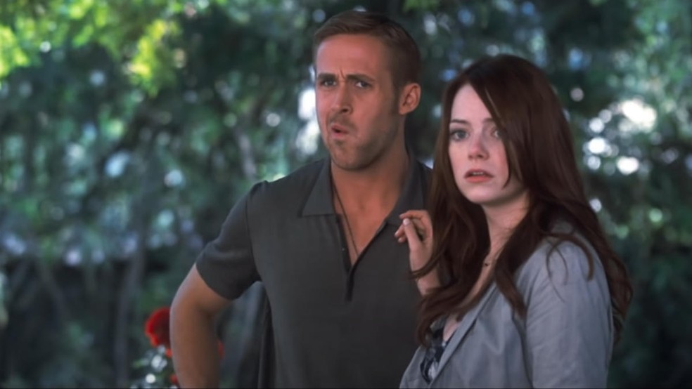 Ryan Gosling e Emma Stone em 'Amor a Toda Prova' — Foto: Reprodução