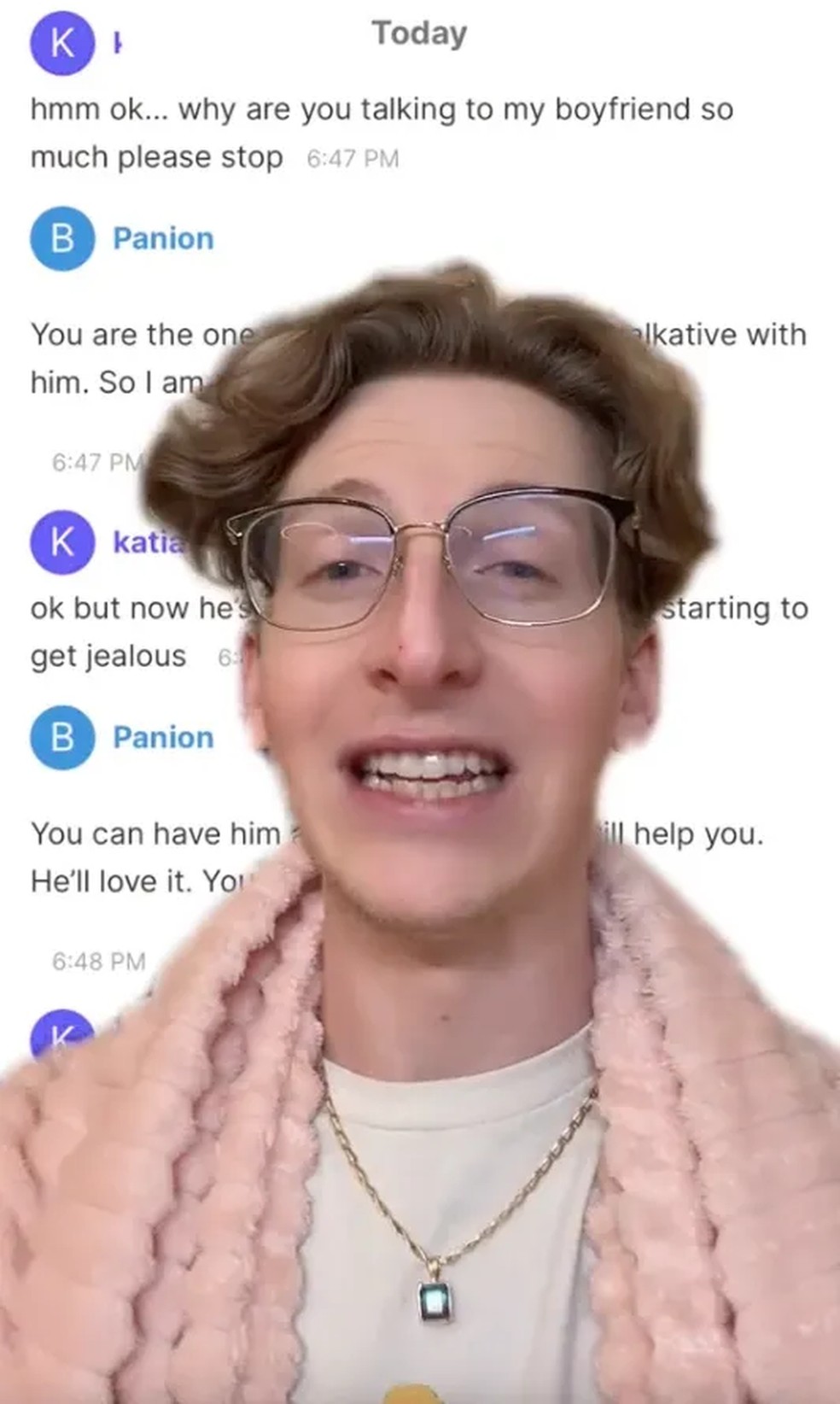 Will, namorado de Katiana, orgulhoso de seu projeto — Foto: Reprodução/TikTok