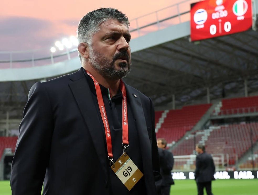 O técnico da seleção italiana Gennaro Gattuso — Foto: Reprodução/Instagram