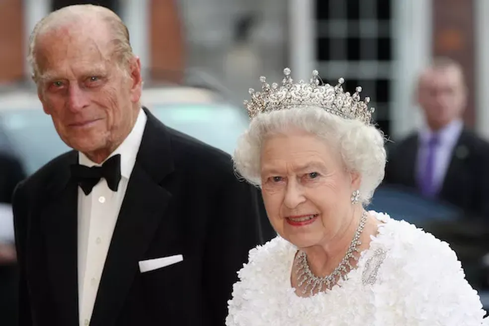 Príncipe Philip (1921-2021) e a rainha Elizabeth II (1926-2022) — Foto: Getty Images