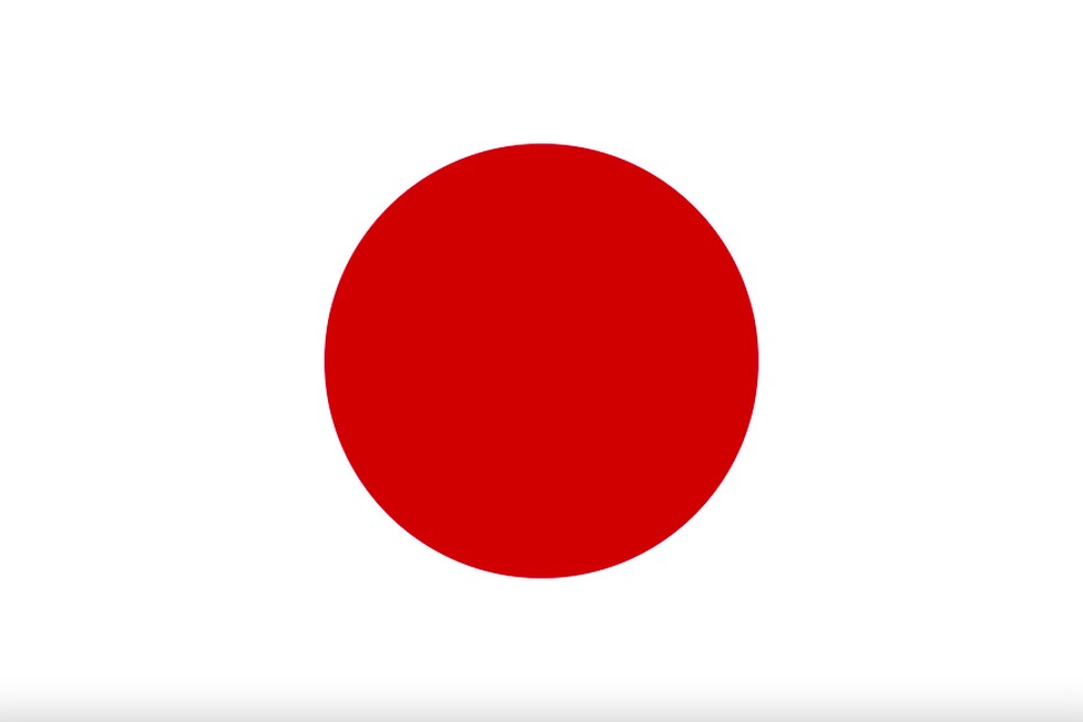 A bandeira do Japão — Foto: Reprodução