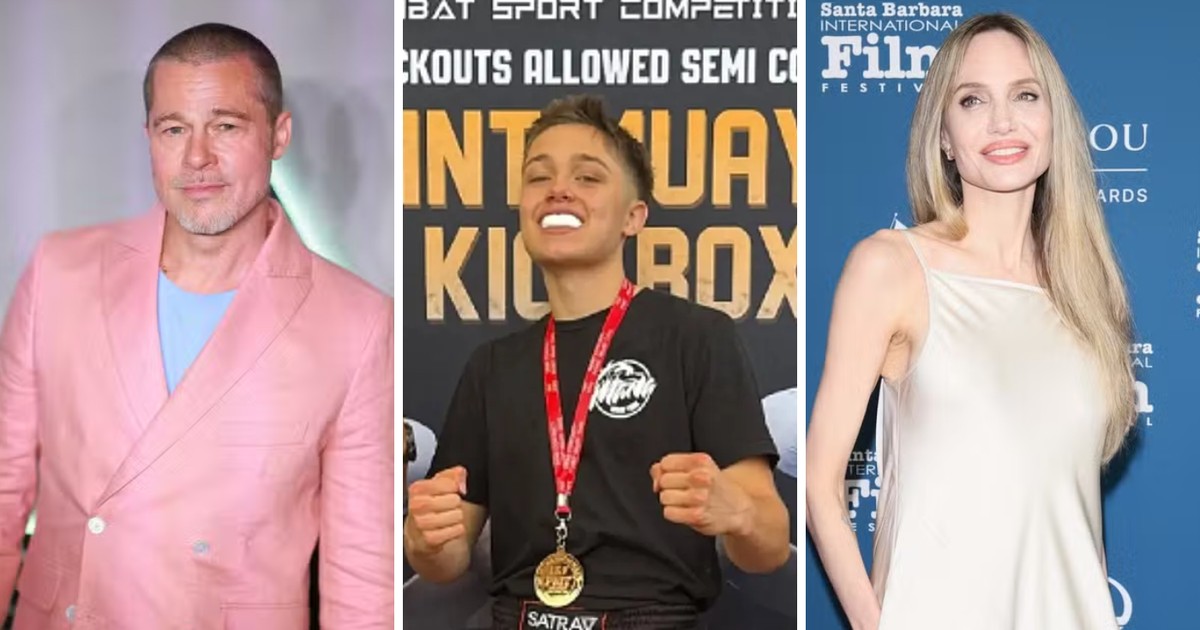 Caçula de Brad Pitt e Angelina Jolie ganha torneio de muay thai no seu aniversário com torcida da mãe e ausência do pai