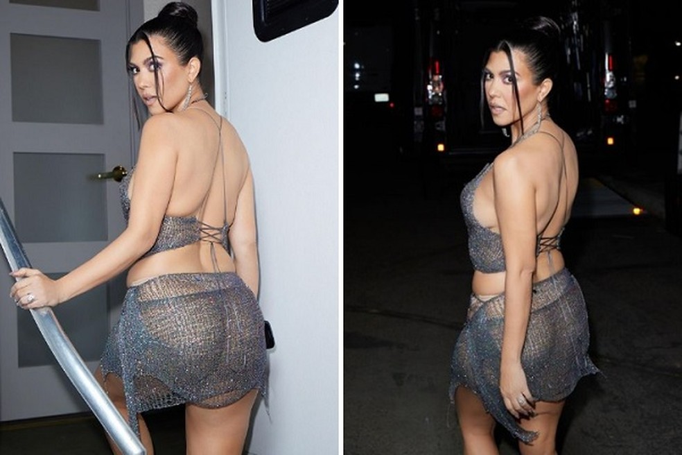 Kourtney Kardashian foi exaltada por postar imagens que mostram "corpo real" — Foto:  Instagram