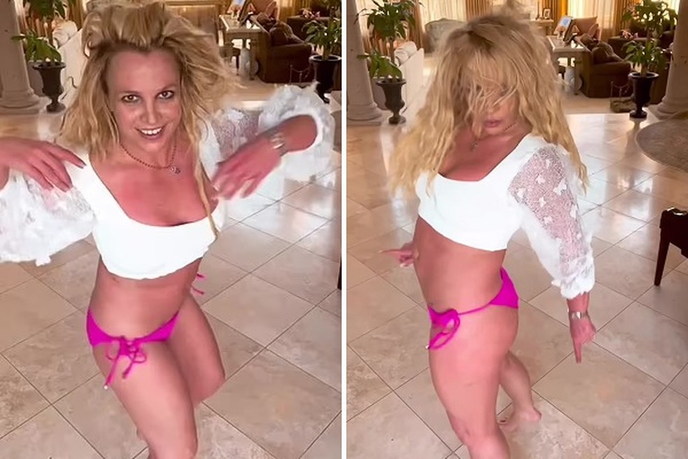 Britney Spears, mais uma vez, posta vídeos dançando em sua casa — Foto: Instagram