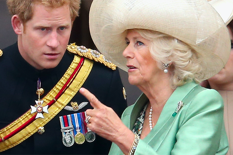 O Príncipe Harry e a Rainha Consorte Camilla juntos em 2015