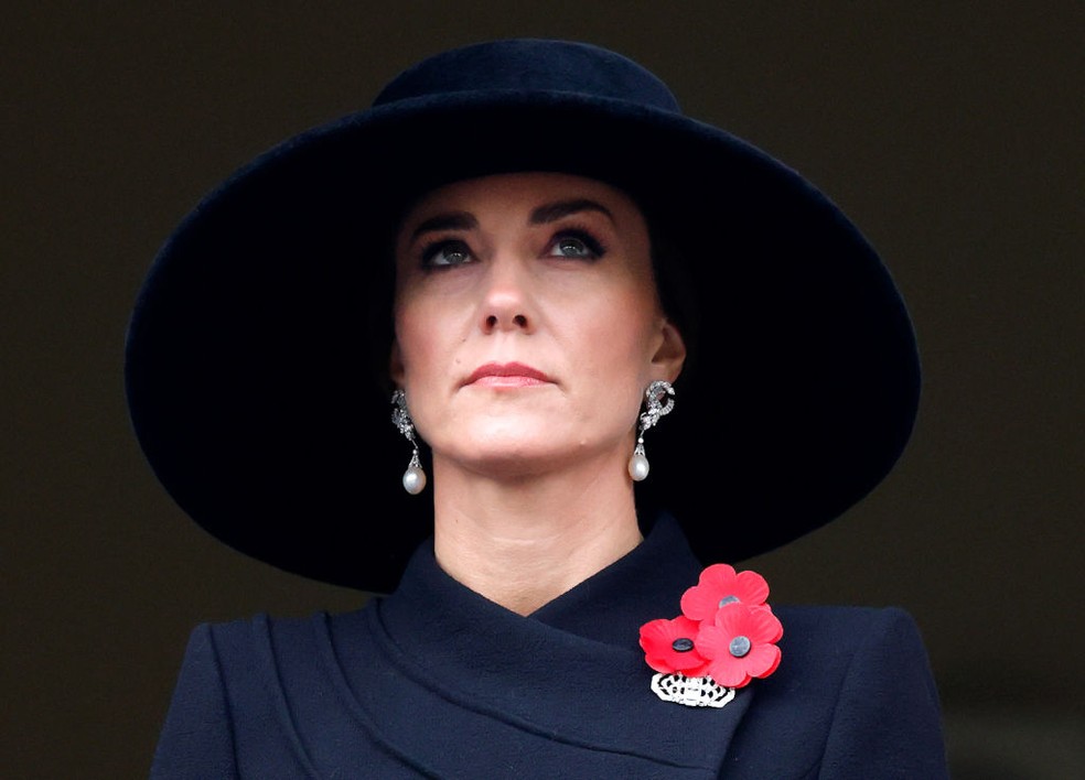 Kate Middleton no Rememberance Day — Foto: Getty Images