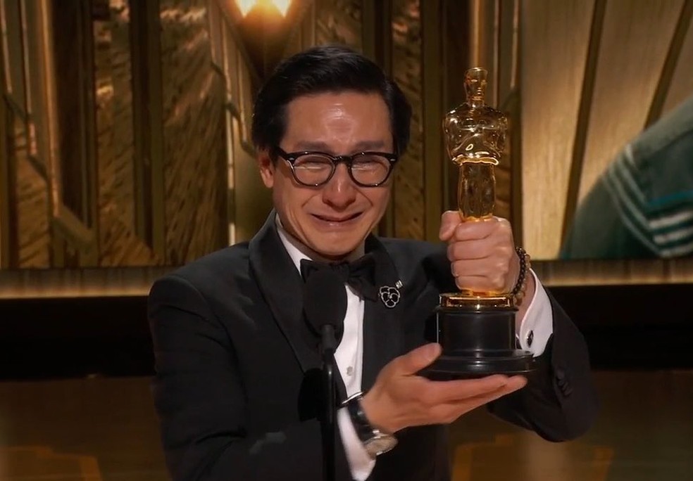 Ke Huy Quan venceu o Oscar de Melhor Ator Coadjuvante em 2023 — Foto: reprodução