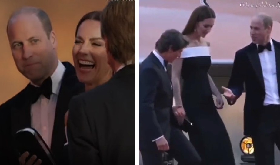 Vídeo com príncipe William 'enciumado' com interação afetuosa entre Tom Cruise e Kate Middleton viraliza