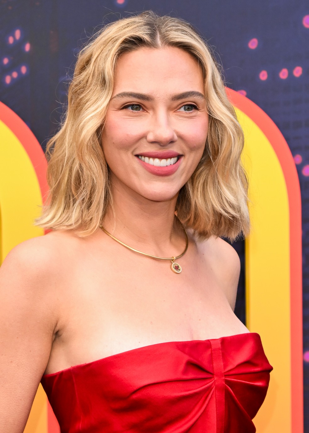 Scarlett Johansson na première de 'Ray Gunn' em outubro de 2026 — Foto: Getty