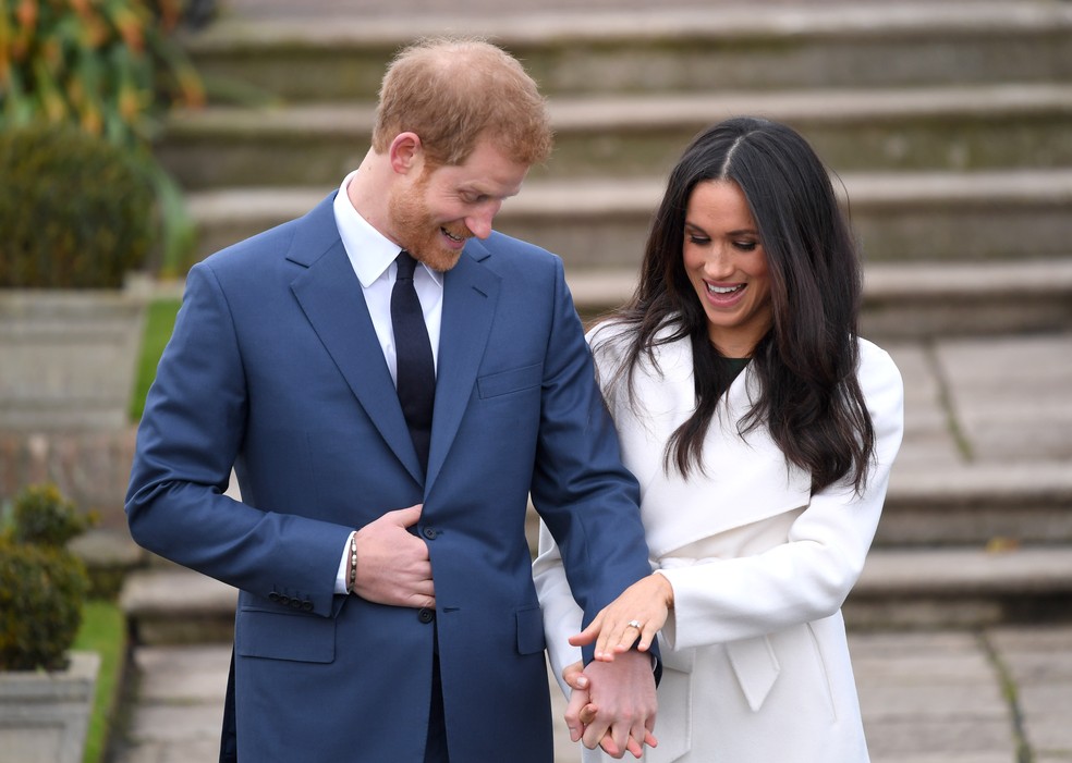 Meghan Markle e o marido, príncipe Harry, em 2017 — Foto: Getty Images