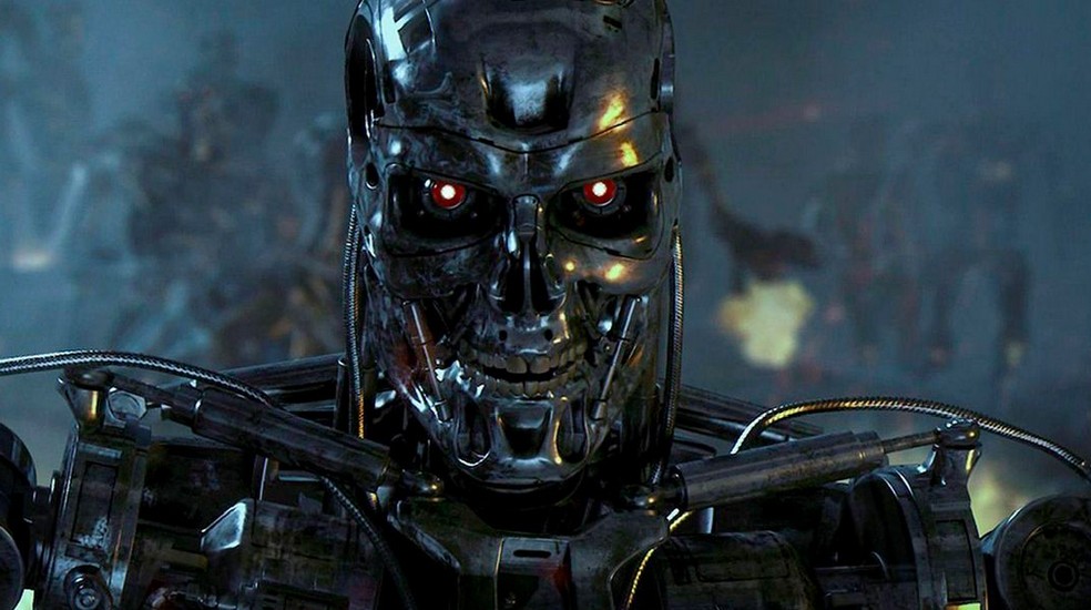 Um dos robôs da franquia O Exterminador do Futuro — Foto: Reprodução