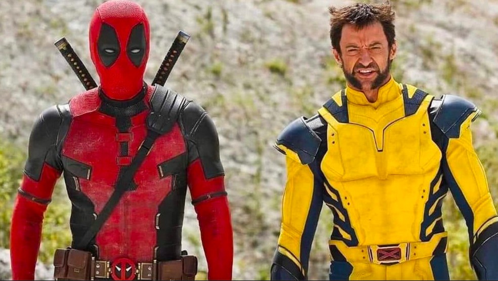 Ryan Reynolds e Hugh Jackman em cena de Deadpool & Wolverine — Foto: Divulgação