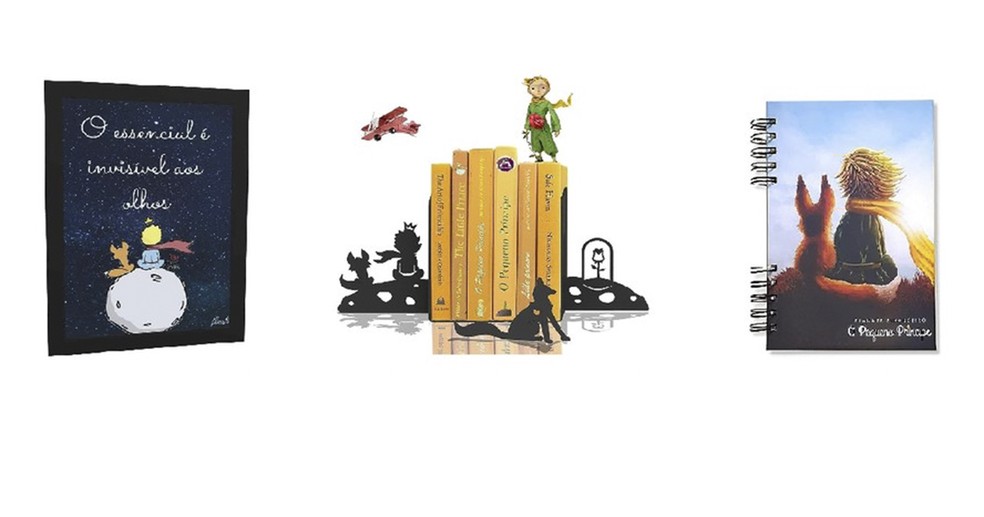Quadro, suporte para livros e planner personalizado devem agradar aos fãs do Pequeno Príncipe — Foto: Reprodução/Amazon