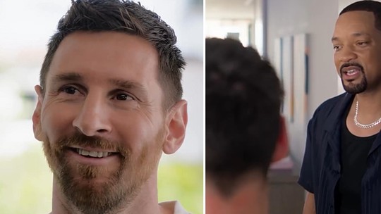 Messi viraliza ao aparecer felizão e falar inglês em novo teaser de 'Bad Boys 4' com Will Smith e Jimmy Butler