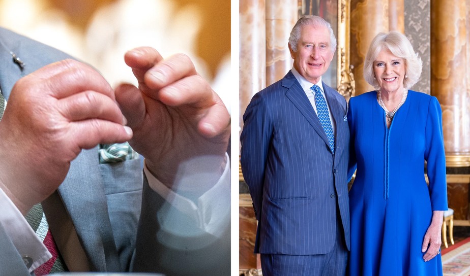 Rei Charles é acusado de esconder mãos em foto oficial após dedos 'inchados' virarem piada na web