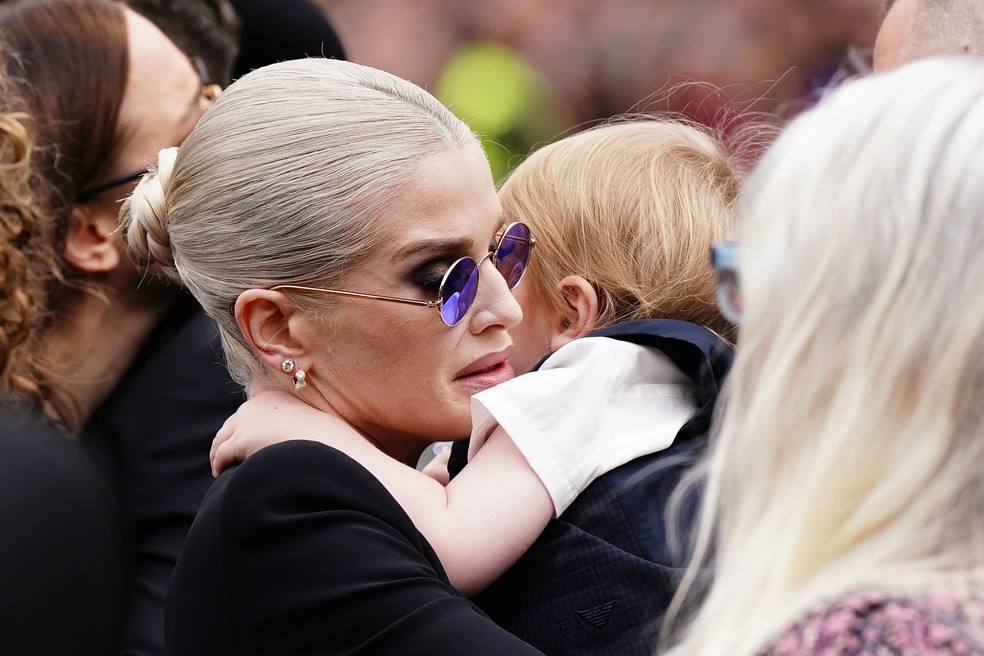 Kelly Osbourne no funeral do pai, Ozzy Osbourne — Foto: Getty
